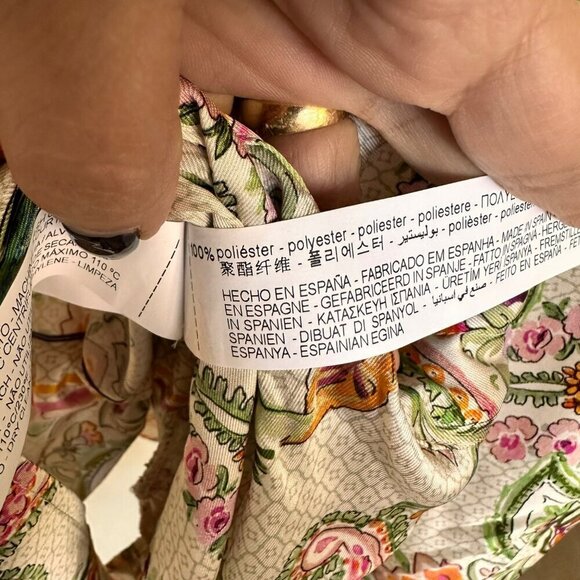 2/$30 Zara Woman Multi-Colour Printed Paisley Top Blouse Size Large - Picture 13 of 14